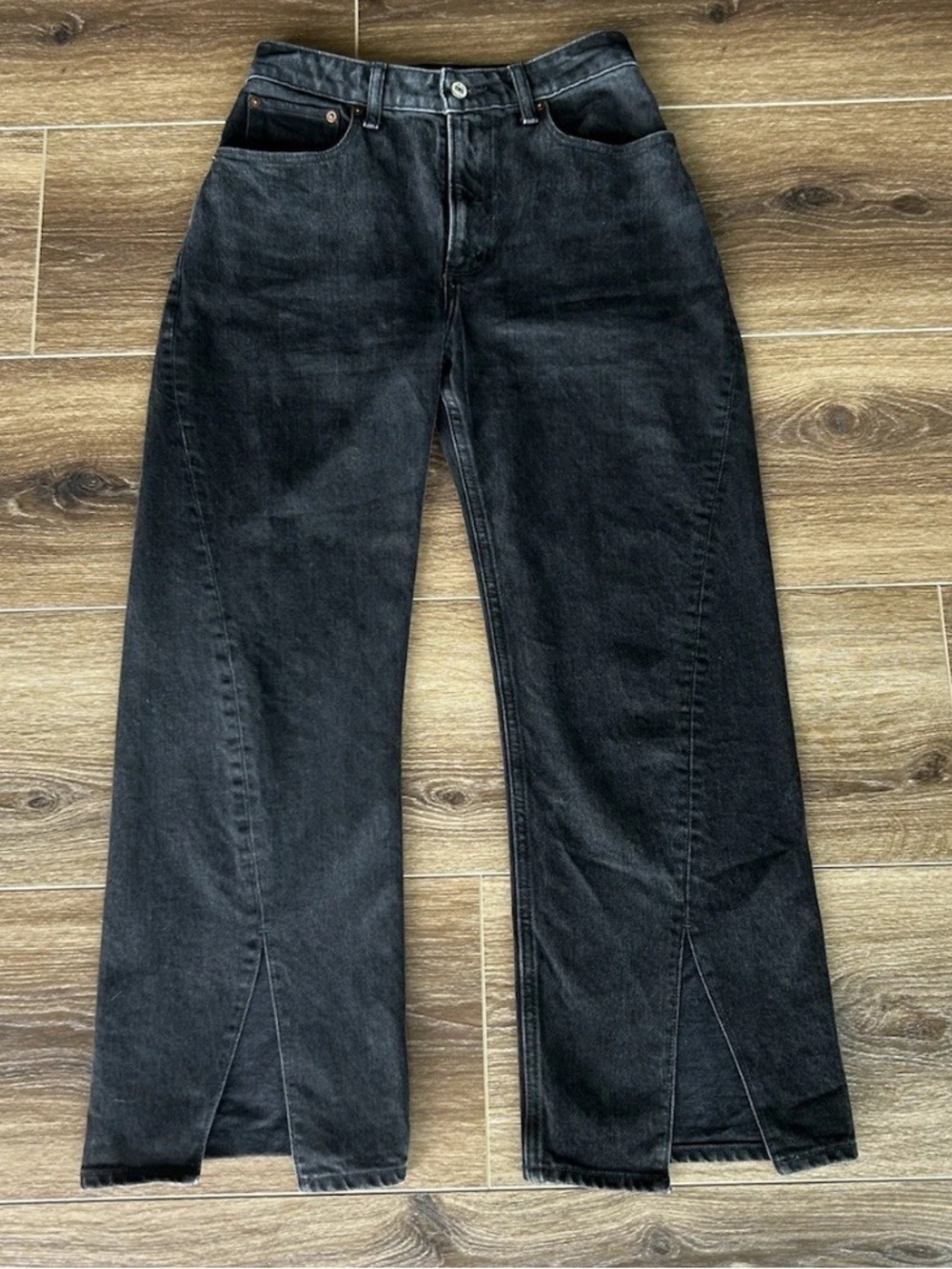 Abercrombie & Fitch Curve Love 90s High Rise Relaxed Black Denim Jeans 26